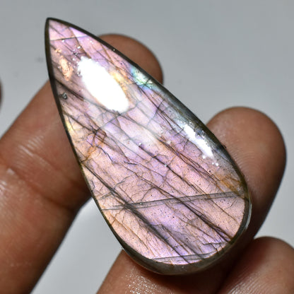 High Quality Labradorite Cabochon – Purple Crystal Stone, Polished Flat Back, Mixed Shape for Pendant Making