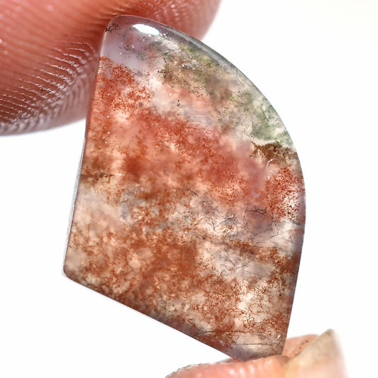 Fancy Shaped Moss Agate Cabs – Natural Smooth Flat Back Agate Stones for Jewelry Making