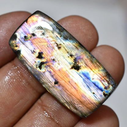 Top Quality Multi Fire Purple Flashy Labradorite Cabochon - Spectrolite Wholesale