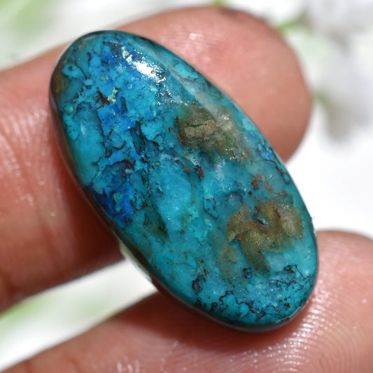 Top Quality Oval-shaped Shattuckite Loose Cabochon - Azurite Healing Crystal