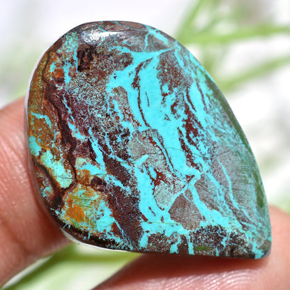 Rare Shattuckite Azurite Cabochon - Loose Healing Crystal for Pendant Making