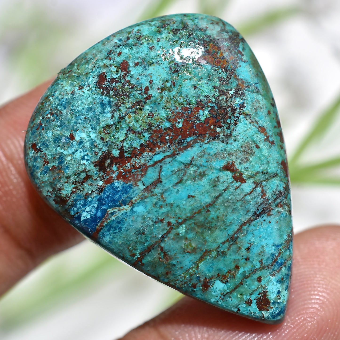 Rare Shattuckite Azurite Cabochon - Loose Healing Crystal for Pendant Making