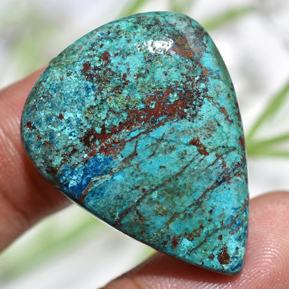 Rare Shattuckite Azurite Cabochon - Loose Healing Crystal for Pendant Making