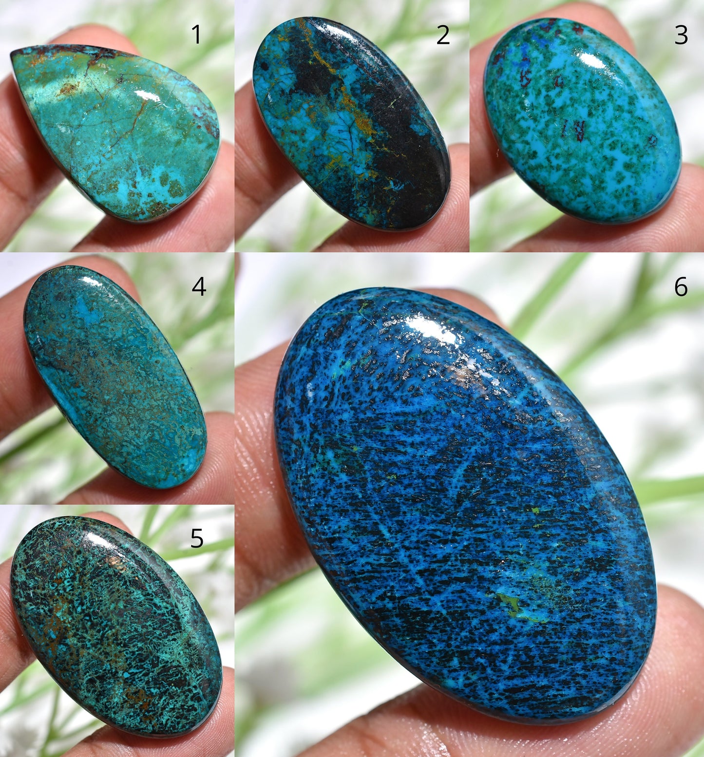 Energy Stone Shattuckite Cabochon - Oval Designer Azurite Shattuckite Gemstone