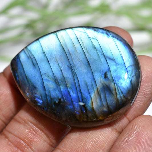 Blue Flash Labradorite - 100% Natural Teardrop Shape Healing Crystal, High-Quality Wire-Wrapped Pendant