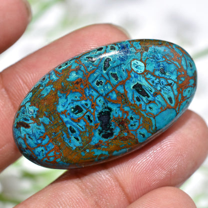 RARE Shattuckite Gems | Blue Oval Shaped Loose Cabs for Pendant & Jewelry Making