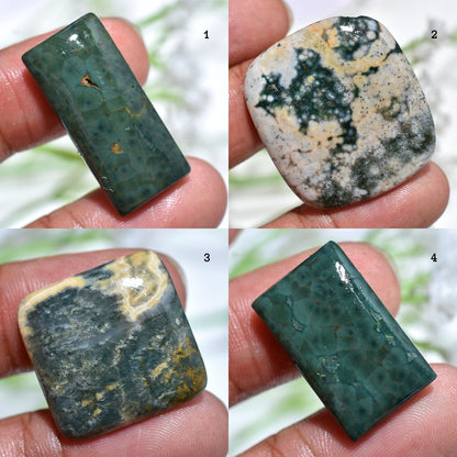 Amazing Ocean Jasper Gemstone - Green Ocean Jasper Cabs for Pendant