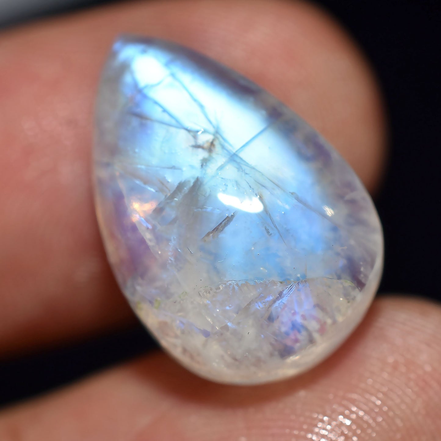 Rainbow Moonstone Cabs – Blue Moonstone Gemstones for Jewelry & Ring Making