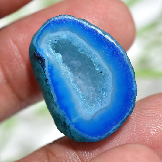 Beautiful Solar Quartz Druzy Cabochon | Fancy Shaped Dyed Window Druzy Agate for Pendant Making