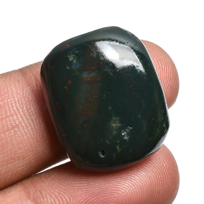 Natural Bloodstone Cabochons – Oval Shaped Smooth Polished Stones for Jewelry