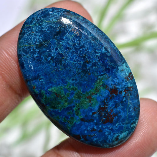 Designer Shattuckite Azurite Stone - Oval Healing Gem for Jewelry Making