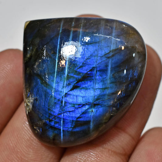 TOP QUALITY Labradorite - Blue Labradorite Gemstone Cabochon, Flat Back Gemstone, Labradorite Gemstones, Both Side Polish Loose Crystal