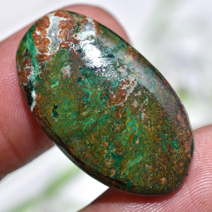 Natural Chrysocolla Cabochons, Oval Shaped Smooth Polished Gemstone For Jewelry, Wholesale Loose Gems for Pendant Making