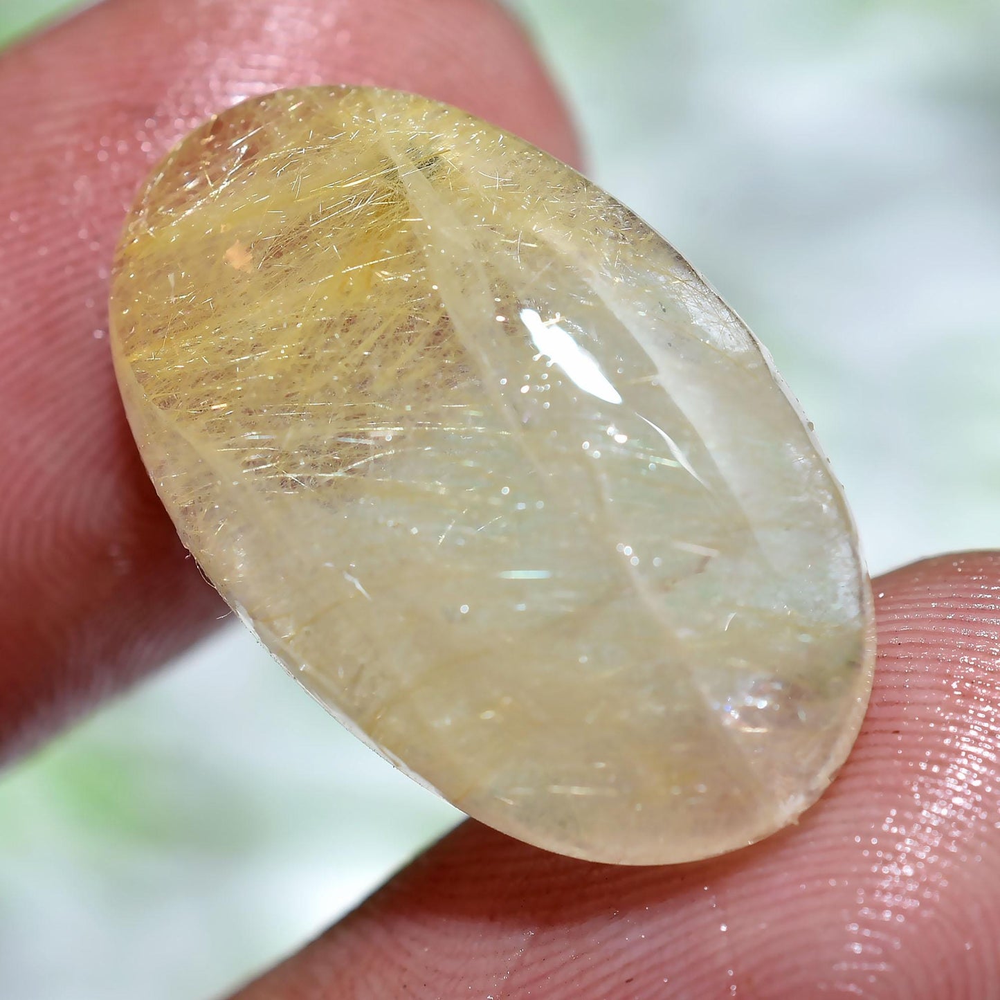 Golden Rutile Cabochon - Polished Mixed Shape Gemstones for Ring