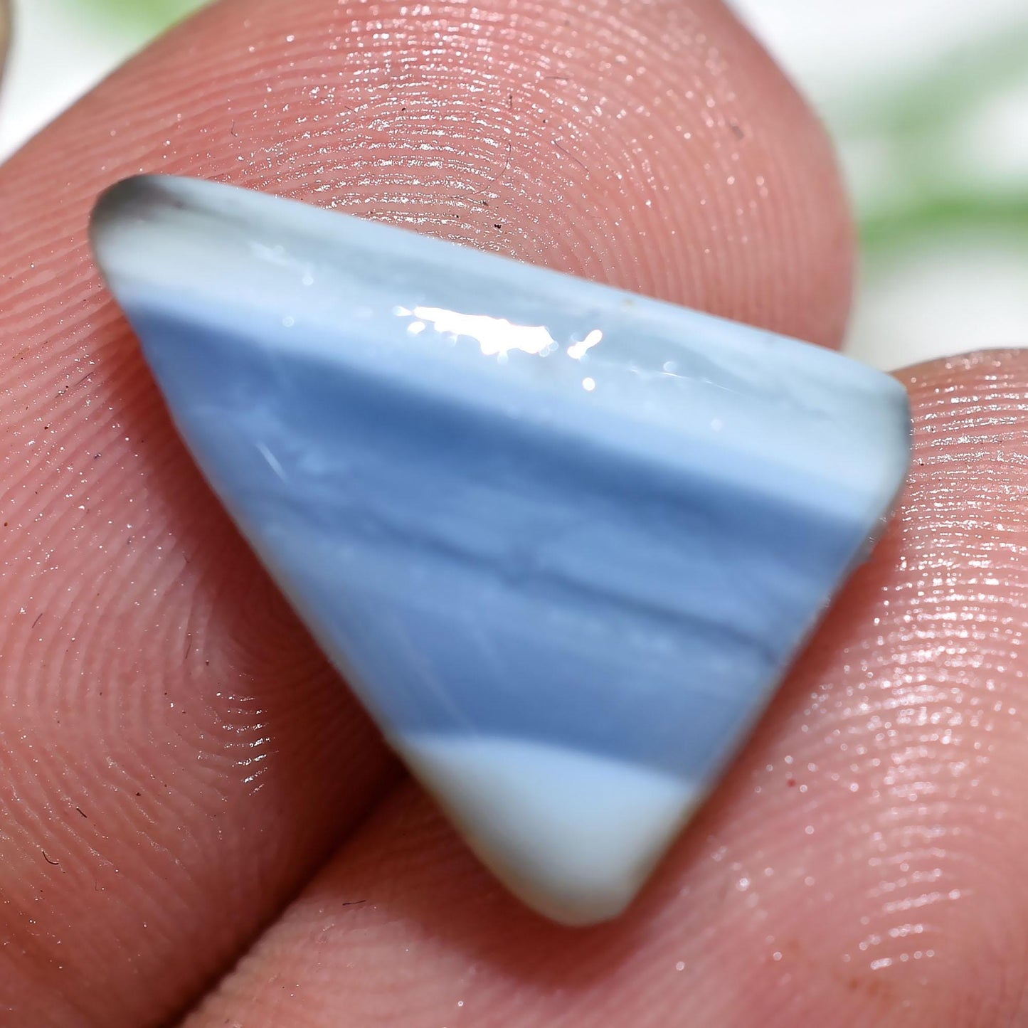 Striking Owyhee Blue Opal Cabochon - Triangle Blue Opal Gemstone