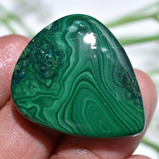 Designer Malachite Cabochon, Mixed Shape Smooth Texture Gemstone