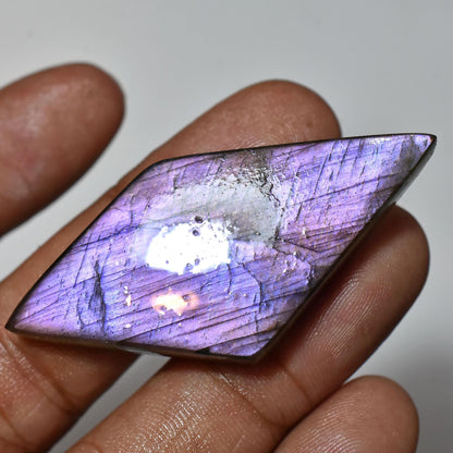 Attractive Purple Labradorite Gemstone - Fancy Shaped Spectrolite with Purple Flash for Jewelry