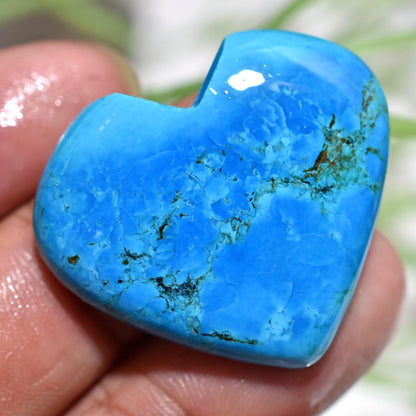 Heart Shape Turquoise Wild Horse Gemstone – Blue Wild Horse Cabochon