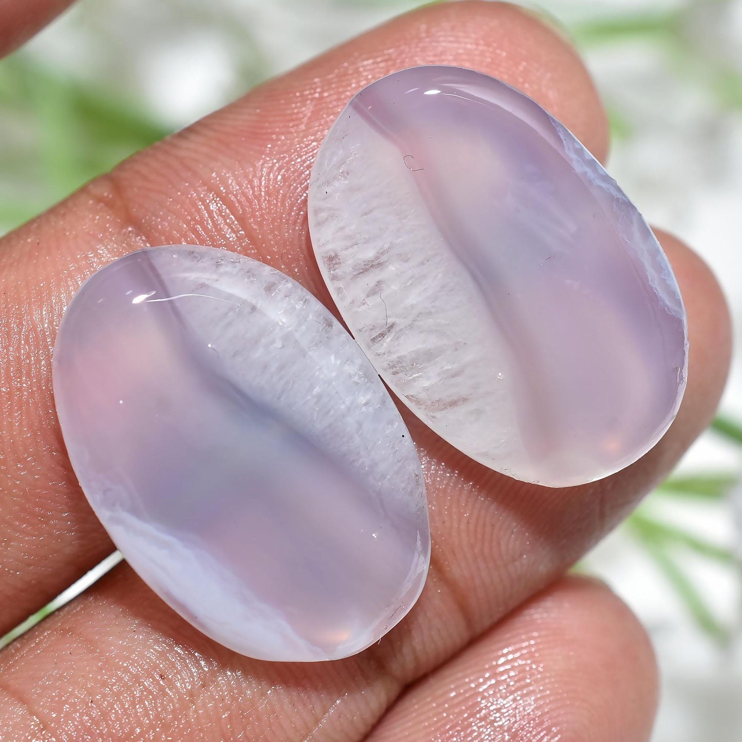 Blue Lace Agate Earring Pairs – Matched Semi-Precious Gemstone Pairs for Jewelry Making | Wholesale