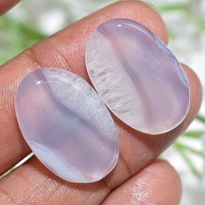 Blue Lace Agate Earring Pairs – Matched Semi-Precious Gemstone Pairs for Jewelry Making | Wholesale