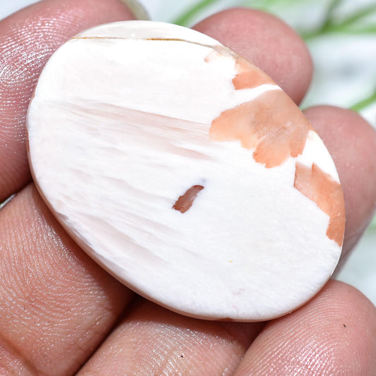 Peach Scolecite - Oval Loose Scolecite Crystal Stone