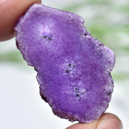 Unique Solar Quartz Gemstone - Purple Stalactite Slice Pendant