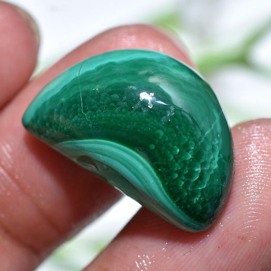 Natural Green Malachite Cabochons – Mixed Shaped Polished Loose Gemstones