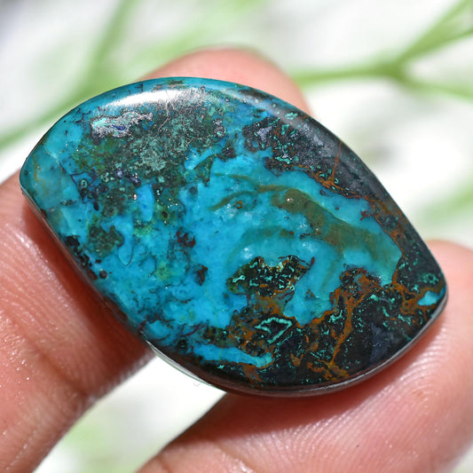 Natural Shattuckite Cabochon - Azurite Shattuckite Gemstone