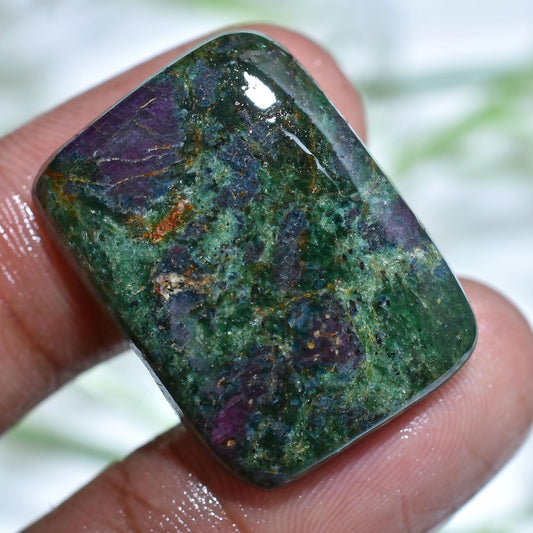 Attractive Small Ruby Fuchsite Cabochon - Fancy Shape Loose Gemstone for Jewelry Making