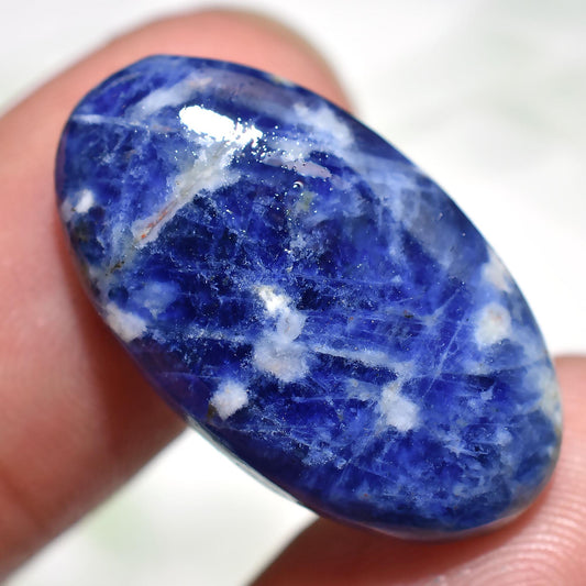 Natural Blue Sodalite Cabochon – Oval Shaped Smooth Gemstone for Pendant & Jewelry Making