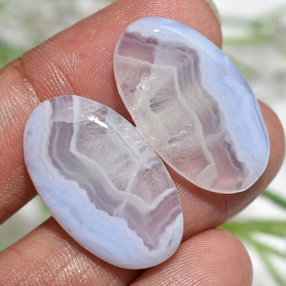 Blue Lace Agate Earring Pairs – Matched Semi-Precious Gemstone Pairs for Jewelry Making | Wholesale