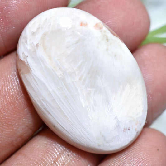 Best Quality Peach Scolecite Cabochon - Oval Shape Loose Stone for Custom Pendant Jewelry