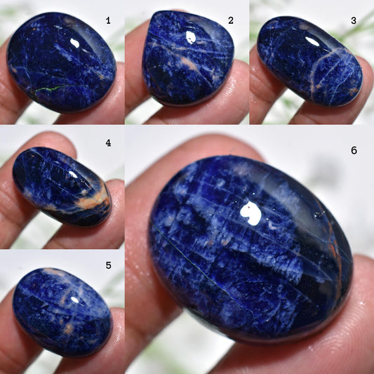 Natural Sodalite Cabochon - Blue Mixed Shape Gemstone for Pendants | Wholesale Crystals