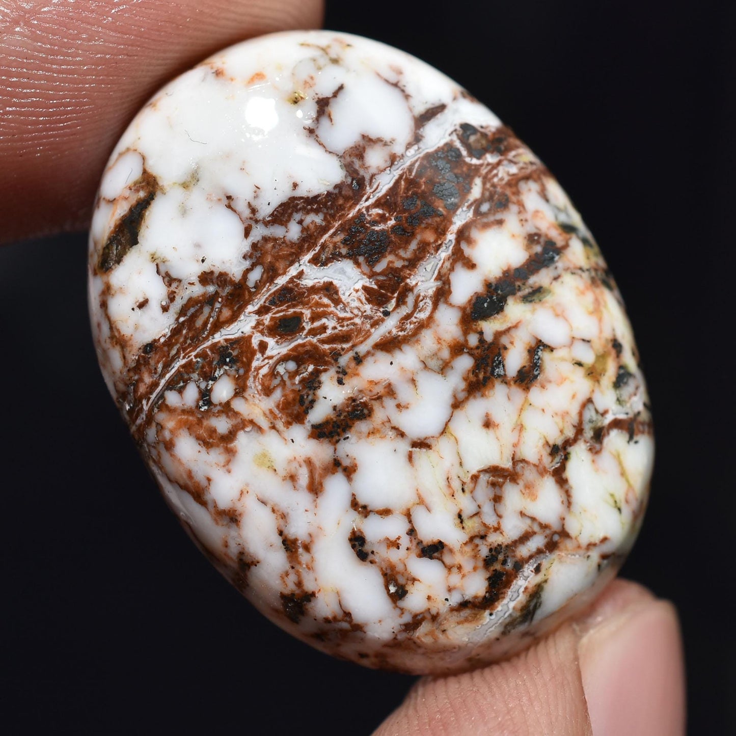 Wild Horse Cabochon - Smooth Oval Shaped Magnesite Gemstone for Jewelry, Polished Loose StonCabs, Wholesale Loose Stones For Pendant Making