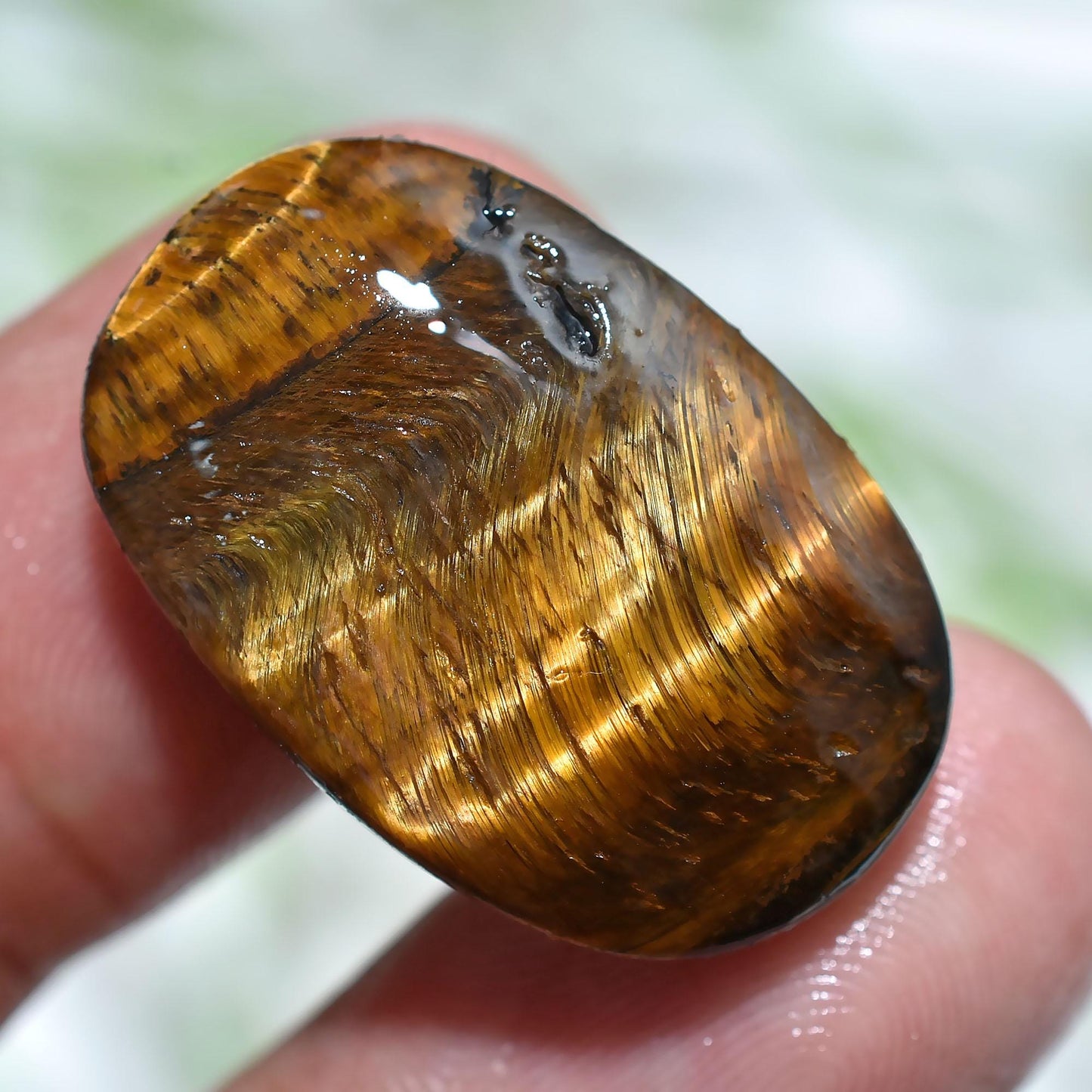 Tiger Eye Cabochon – Oval Shaped Golden Brown Gemstone