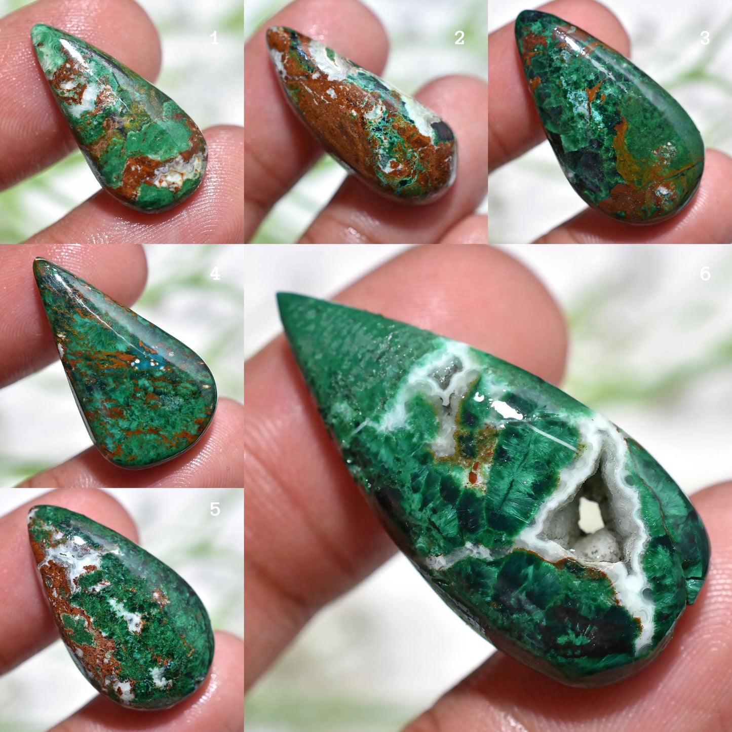 Rare Collection! Natural Green Chrysocolla - Designer Pear Shape Druzy Chrysocolla Cabochon, Loose Gemstone, Healing Crystal, Jewelry Making