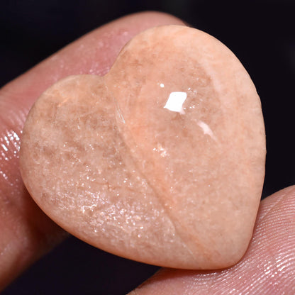 Heart Shaped Peach Moonstone Cabochon – Polished Gemstone for Custom Jewelry & Pendants | Wholesale