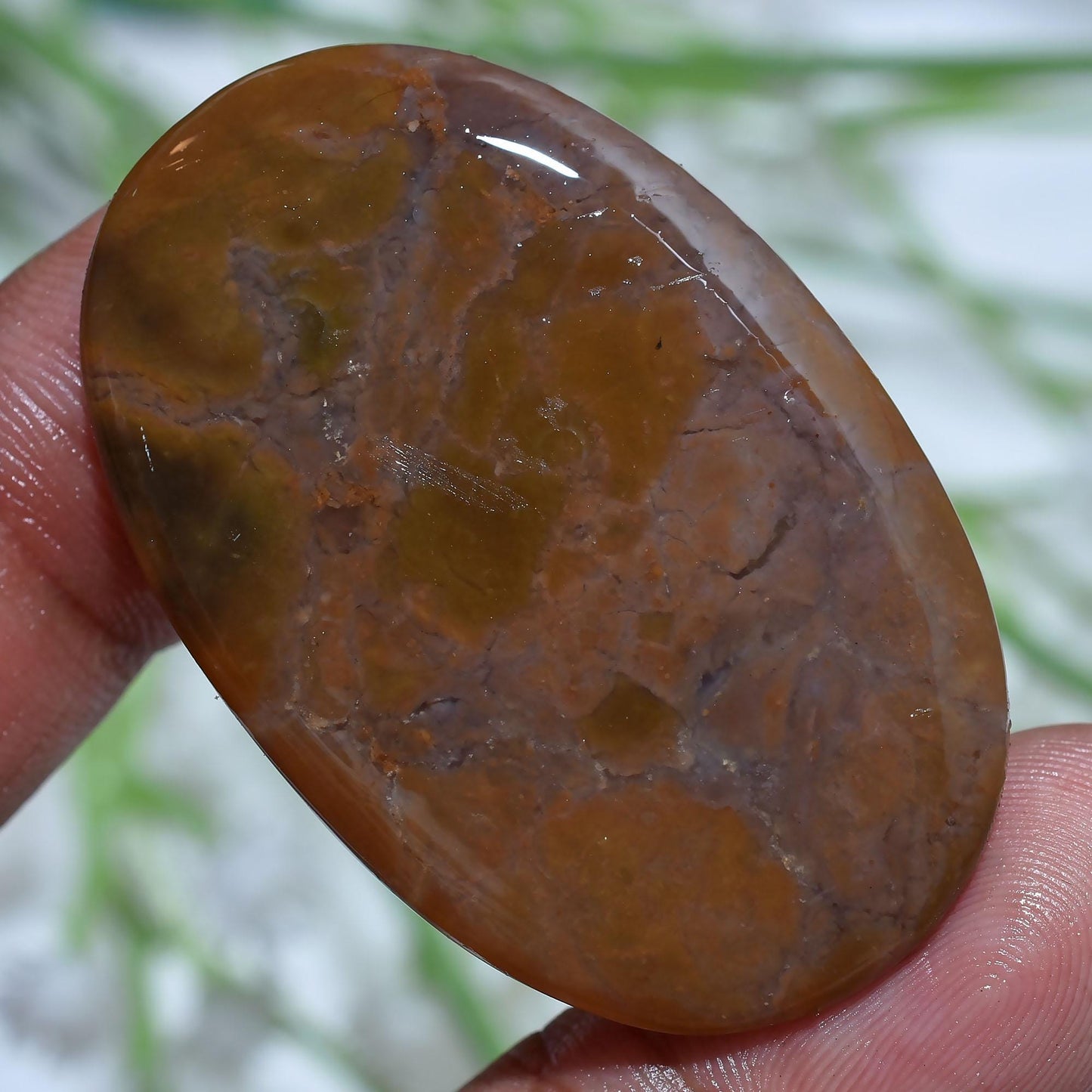 Oval Jasper Gemstone Cabochon - Polished Stone for Custom Jewelry | Wholesale Crystals