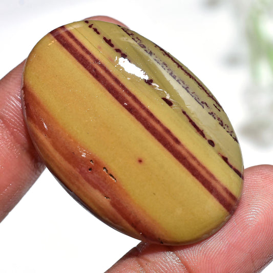 Imperial Topaz Gemstone - Large Oval Flatback for Pendants | Wholesale Green Topaz Cabochons