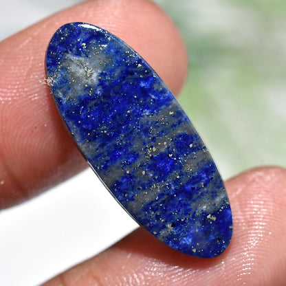 Lapis Lazuli Crystal Stone – Oval Blue Gemstone Cabochon for Pendants