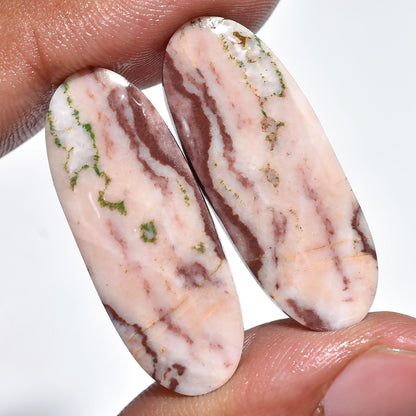 Matched Coconut Jasper Cabochon Pairs – Mixed Shape Flat Back Stones for Earrings | Wholesale Gemstone Pairs