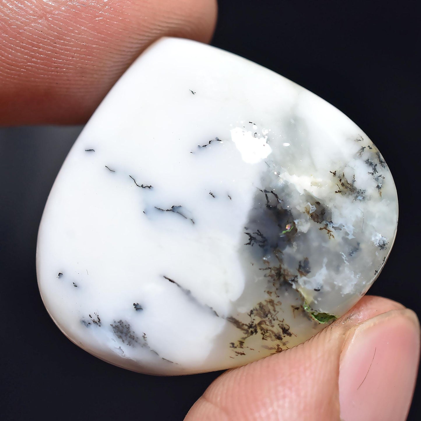 Natural Dendrite Opal Cabochon - Large Dendritic Opal, Mixed Shape Loose Stone