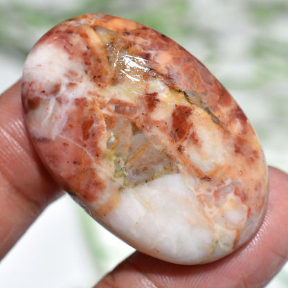 Textured Mookaite Jasper Cabochon – Large Oval Polished Flat-Back Stone for Jewelry Making