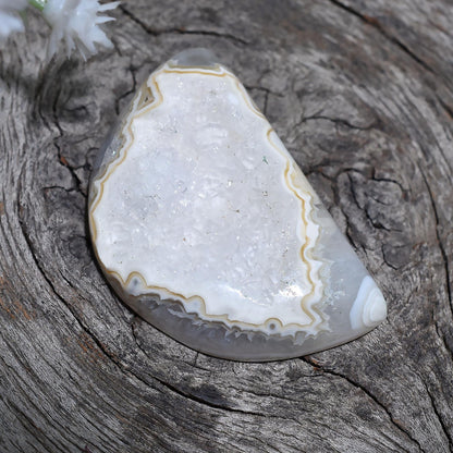 White Solar Quartz Druzy Cabochon - Sparkle Geode Druzy Agate for Jewelry Making