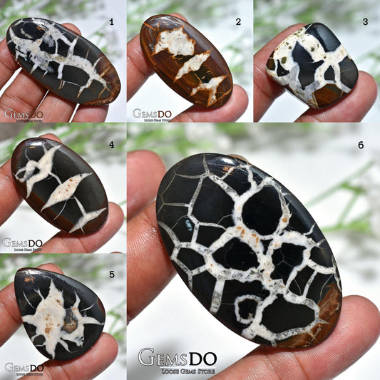 Texture Septarian Cabochon – Mix Shape Gemstones for Pendant & Jewelry Making