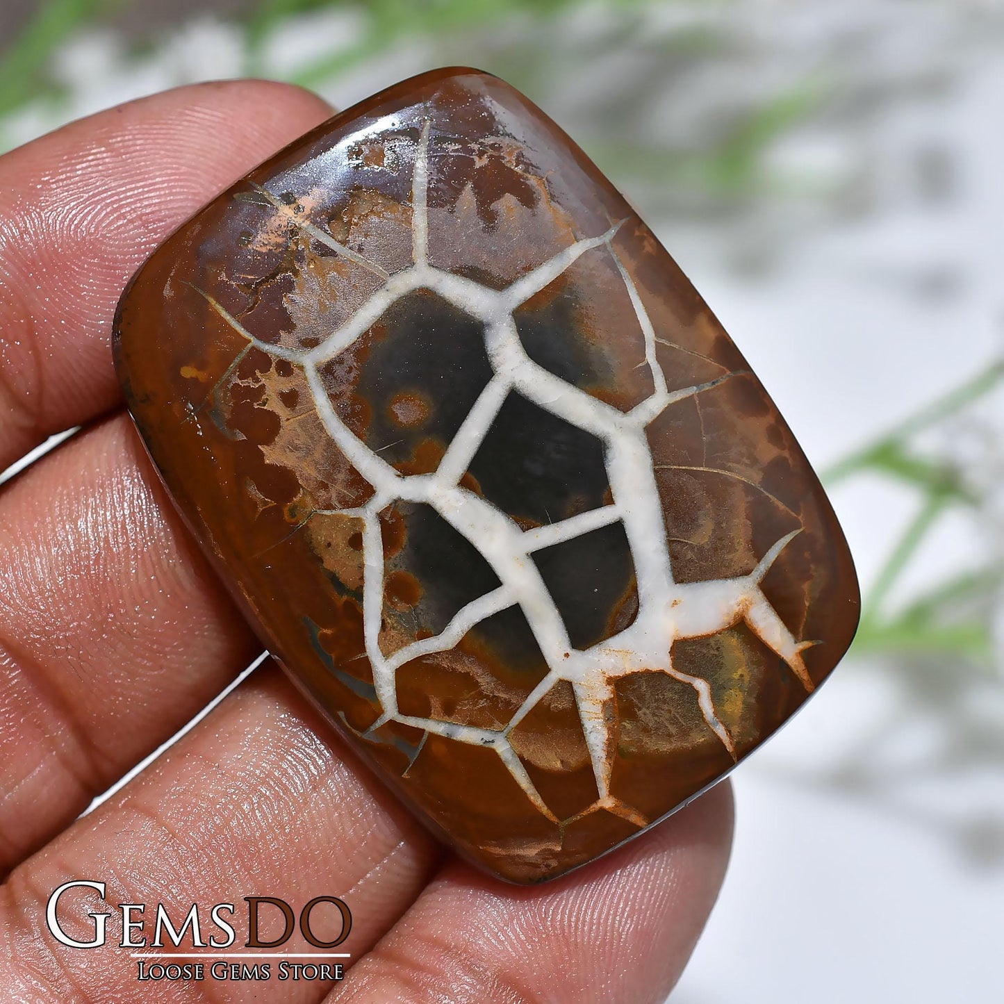 Septarian Cabochon Gemstone – Polished Dragon Stone for Pendant Creation, Unique Wholesale Gem