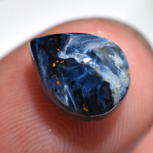 Pietersite Gemstone for Custom Jewelry | Smooth Blue Cabochon