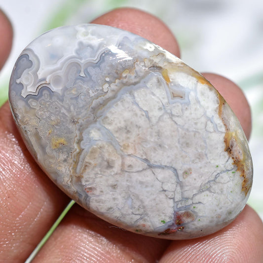 Natural Crazy Lace Agate Cabochon | Oval Gemstone for Pendant Making