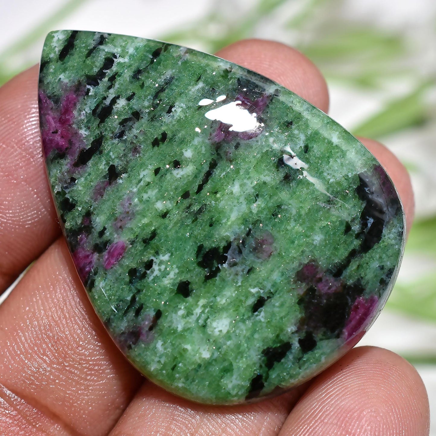 Natural Ruby Zoisite Cabochon - Mix Shaped Smooth Polished Stone For Pendant Making