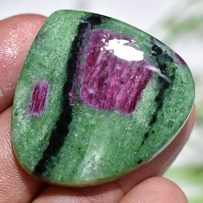 Natural Ruby Zoisite Cabochon - Mix Shaped Smooth Polished Stone For Pendant Making